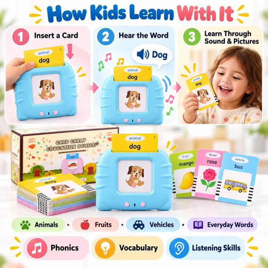 Talking Flash Cards for Kids โ 224 English Learning Cards with Sound, Educational Toy & Gift for Toddlers