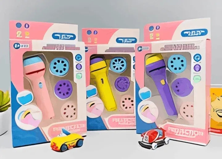 Educational Cartoon Magic FlashLight With 3 Free Discs