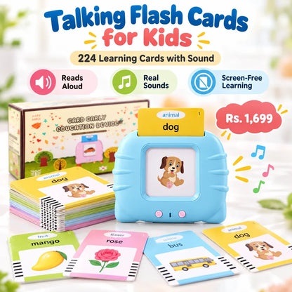 Talking Flash Cards for Kids – 224 English Learning Cards with Sound, Educational Toy & Gift for Toddlers