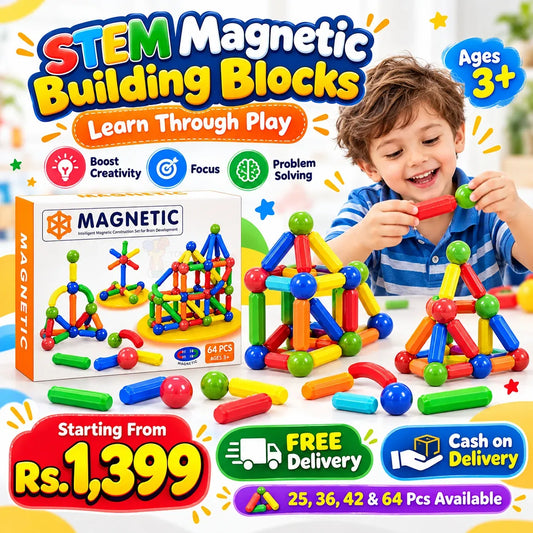 STEM Magnetic Building Blocks – Creative Learning Toy for Kids 🧲