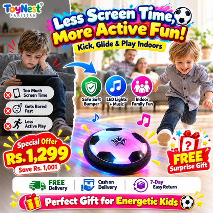 Magic Hover Football for Kids – LED Lights & Music