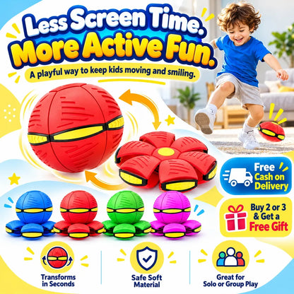 Magic Pop-Up UFO Ball – 2-in-1 Flying Disc & Ball Toy with Lights