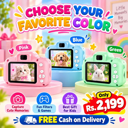 Mini Digital Kids Camera – Photos, Videos & Fun Filters | Free Delivery