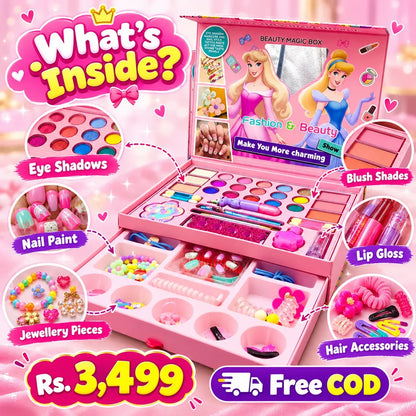 2 in 1 Girls Makeup & Jewellery Set | FREE Delivery