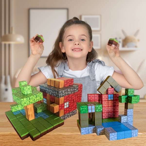 Minecraft Magnetic Building Blocks with Mystery Character Gift – ToyNest.Pk