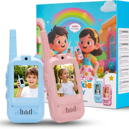 2 Pieces Kids Video Walkie Talkies — Rechargeable Set With Live Video Calls