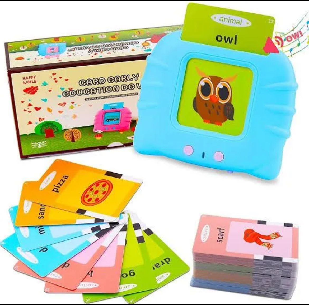 Education English Talking Flash Cards Learning Toy With Sound For Kids