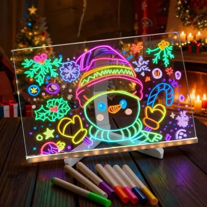 LED Magic Glowing Drawing Board With Free Coloring Book